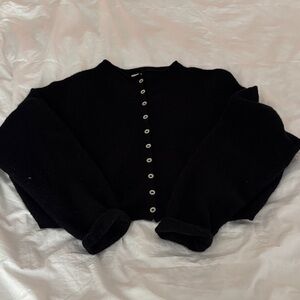 James street & co. Black Button-Front Women's Cardigan